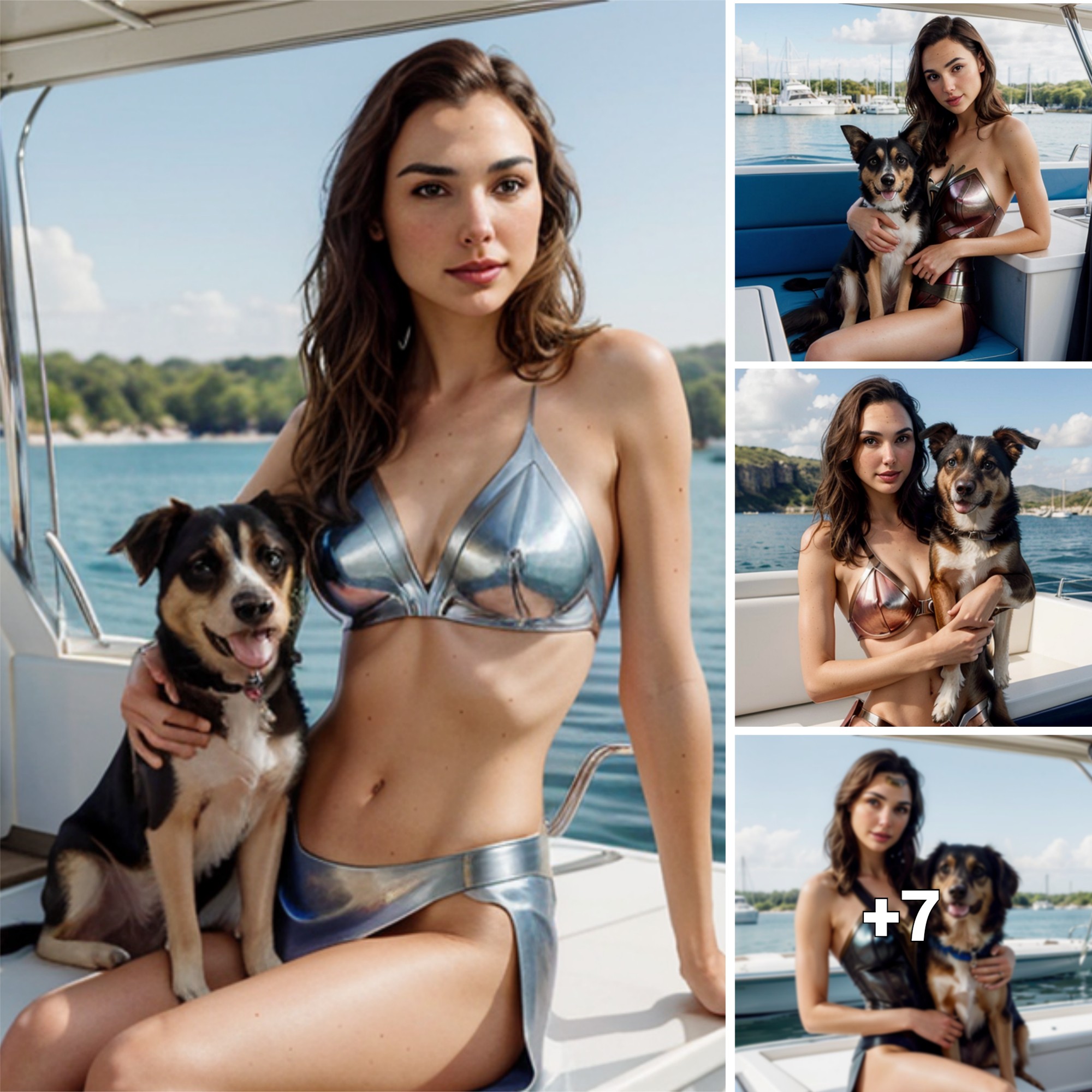 Gal Gadot’s Blissful Boat Expedition Accompanied by a Furry Friend ‎